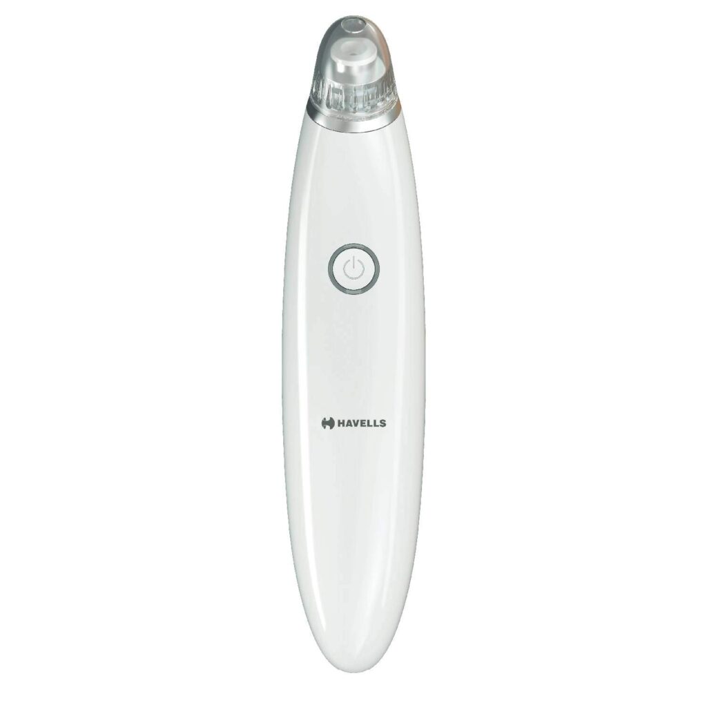 Havells Sc5060 Pore Cleanser, Blackhead/Whitehead Remover, 3 Suction Modes - Low/Medium/High, Fast Charge (White)